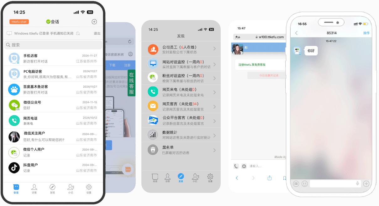 接待多渠道顧客——手機版